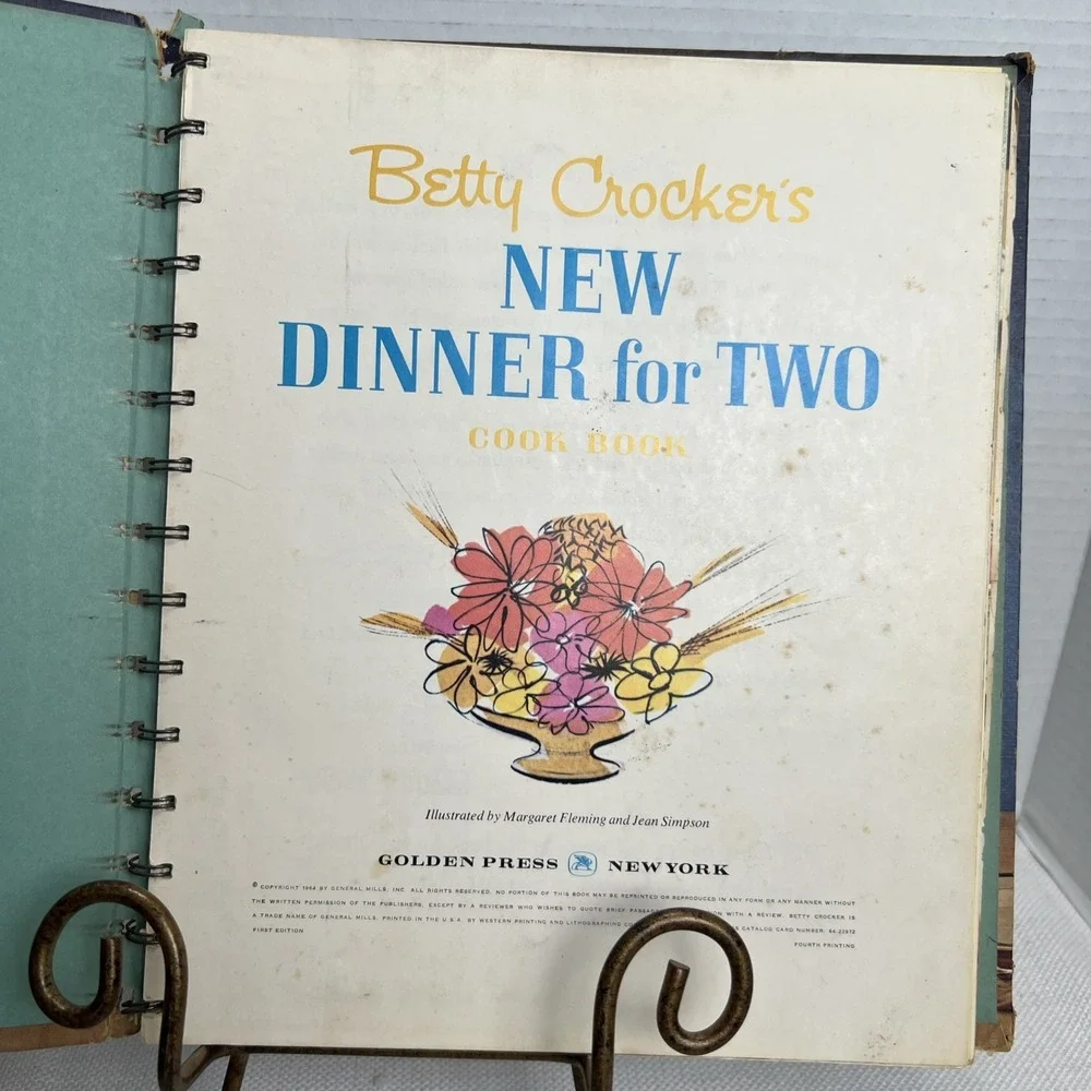 Betty Crocker's New Dinner for Two Cook Book Betty Crocker First Edition 1964